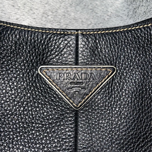 Authentic PRADA Vitello Daino Black Rope Knot Hobo - Picture 5 of 14